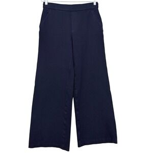 SPANX Supersmooth PerfectFit Ponte Wide Leg Pant Timeless Navy Blue Size Medium